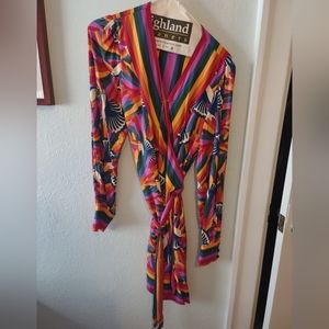 Size 6 Farm Rio Tucanes Wrap Dress.